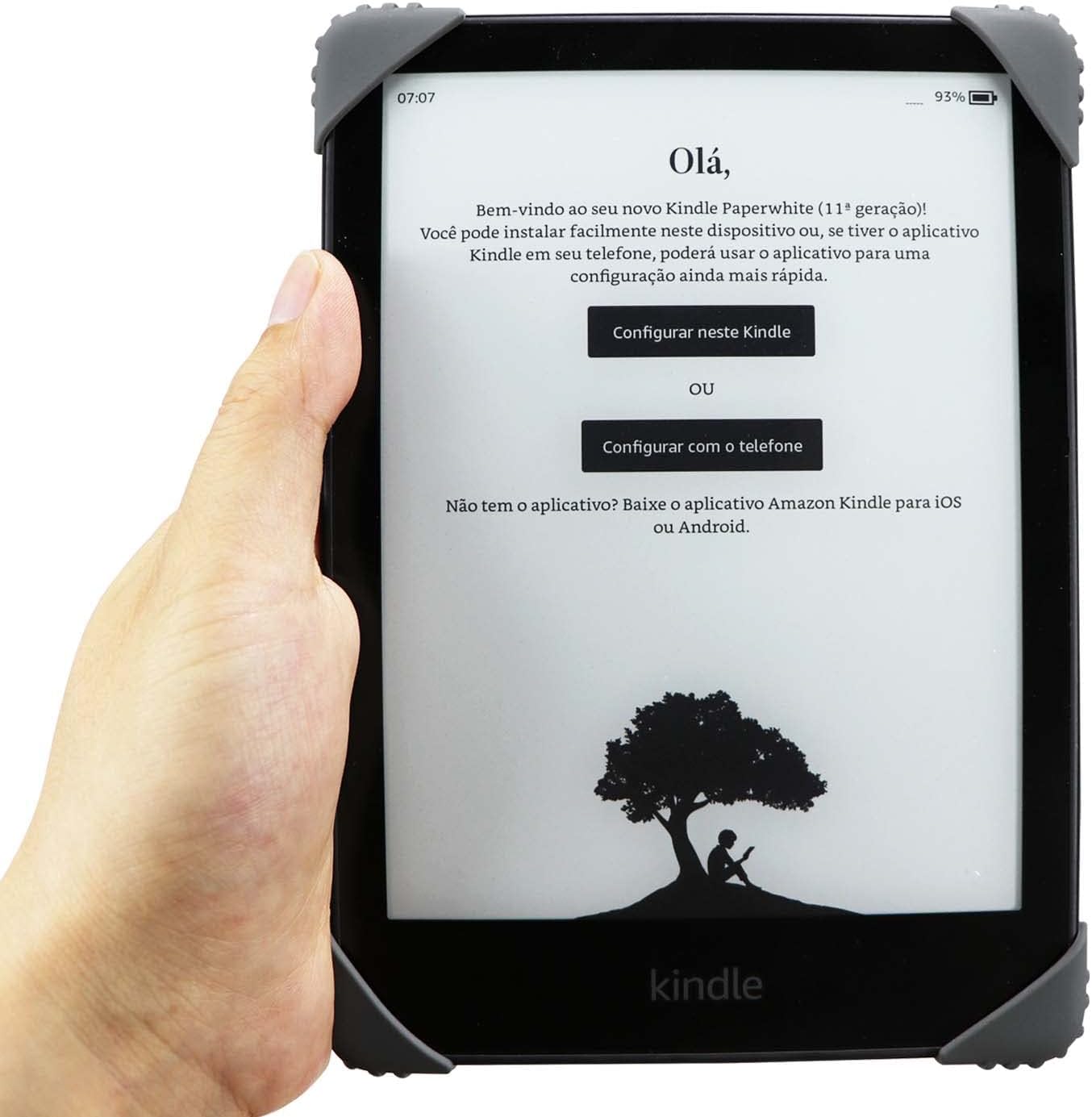 Detalle de ZhaoCo Universal Anti-Rutsch Silikon Handschlaufe Griff Halter für 6–7 Zoll Kindle, Kobo & Sony eReader – Blau