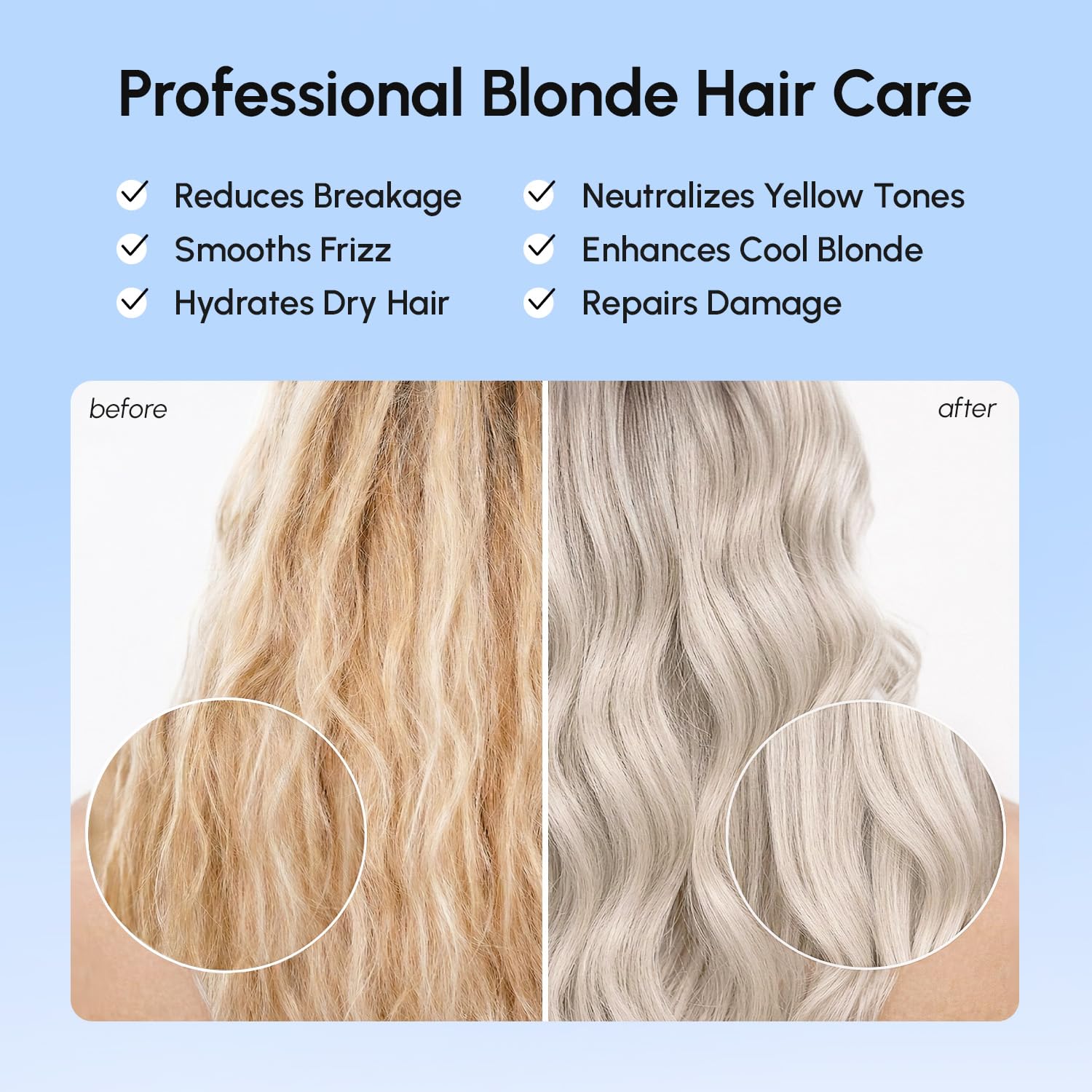 Detalle de MAREE Anti Yellow Purple Hair Mask for Damaged Hair