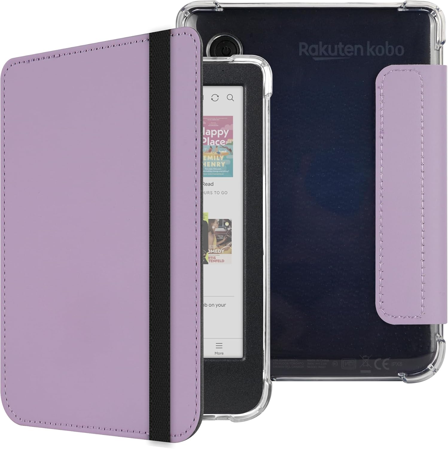 Thumbnail 6 de HGWALP Hülle für 6 Zoll Kobo Clara Colour / Clara BW / Clara 2E – Premium PU-Leder, transparente TPU-Rückseite, Sleep/Wake
