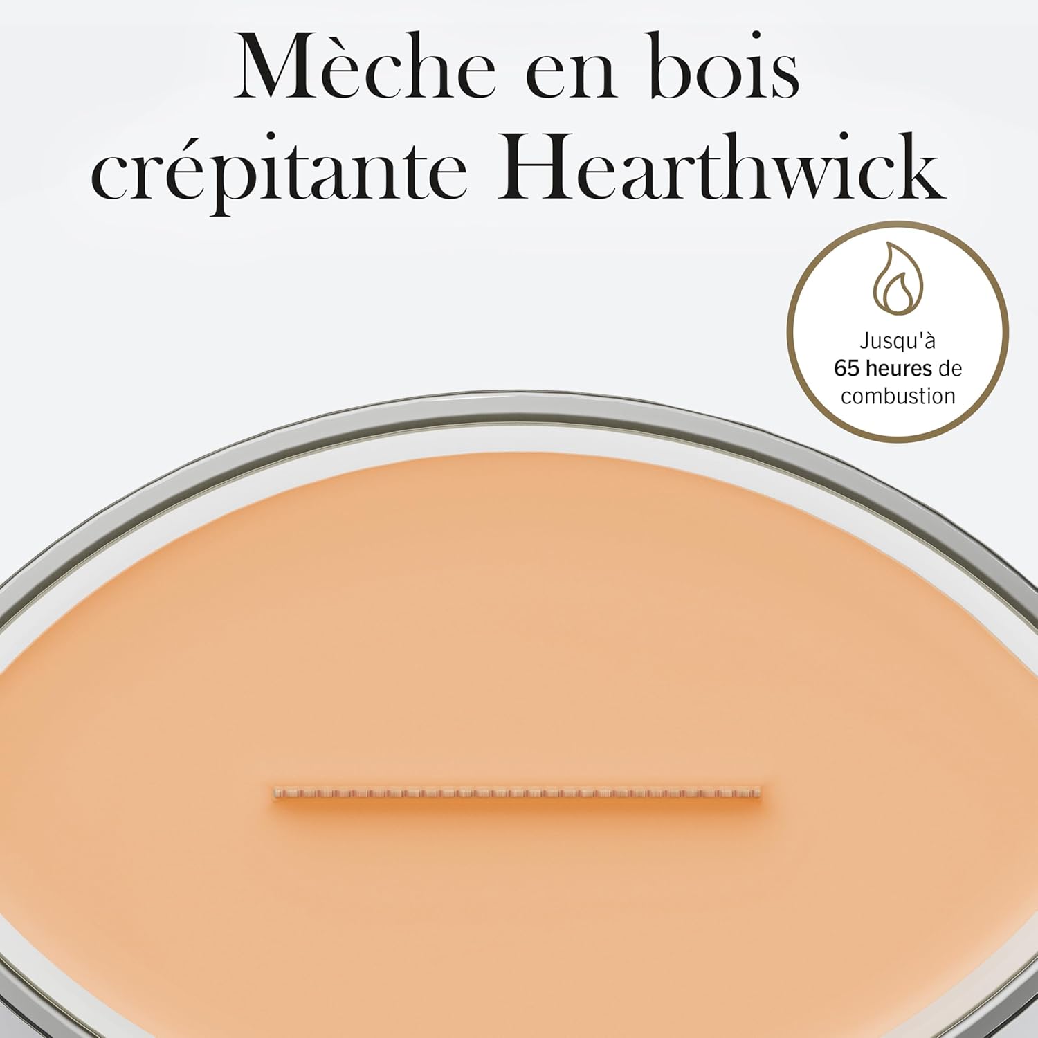 Detalle de WoodWick Bougie parfumée Bougie Ellipse Mandarine & Citron – Cadeau parfait pour femmes