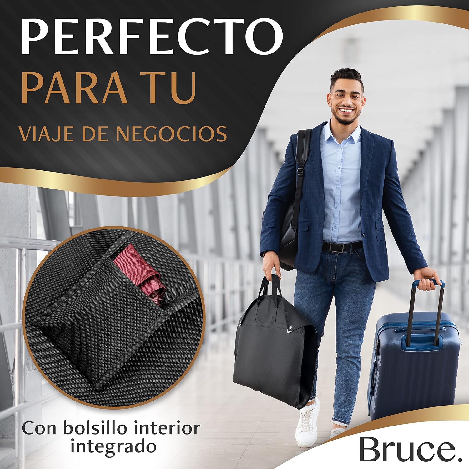 Detalle de Bruce.® Fundas ropa armario 100x60 cm 7 unidades