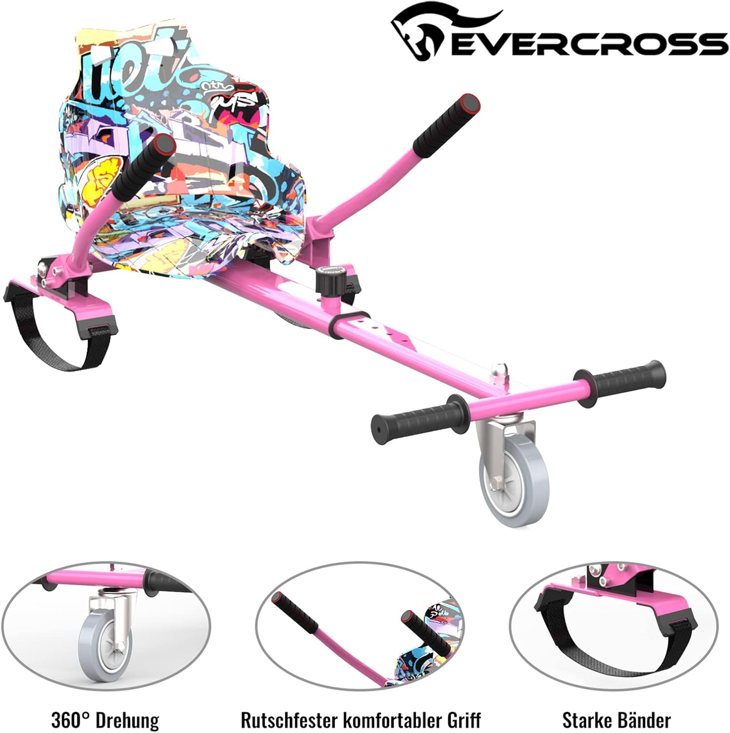 Thumbnail 5 de EVERCROSS 6,5" Hoverboard mit Sitz + Hoverkart – Bluetooth, LED, 4Ah Akku
