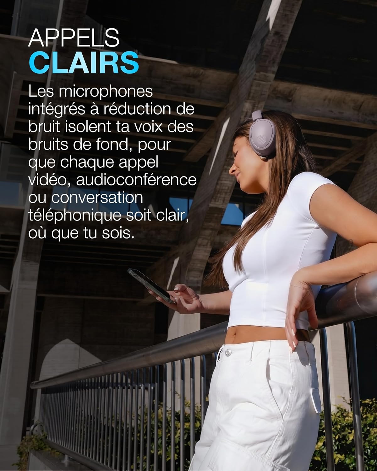 Thumbnail 5 de JLab JBuds LUX ANC : casque audio Bluetooth supra-auriculaire anti-bruit avec micro et mode Be Aware