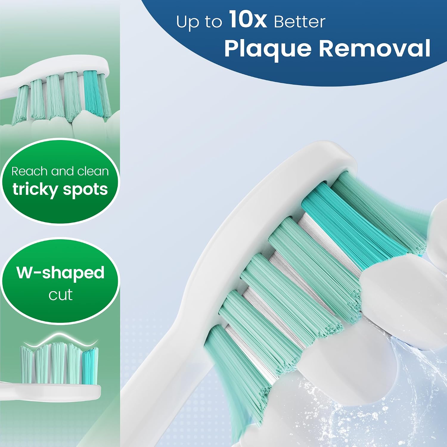 Thumbnail 2 de SuitShine Replacement Toothbrush Heads 8-pack 🪥