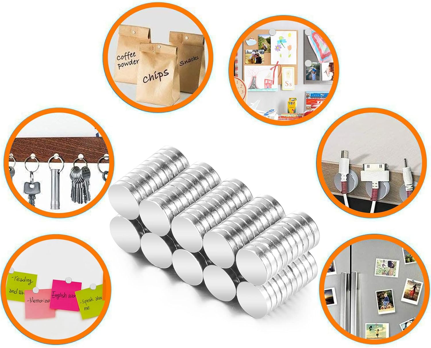 Thumbnail 6 de Wukong Round Strong Magnets 5mm × 2mm, 100 pack 🧲