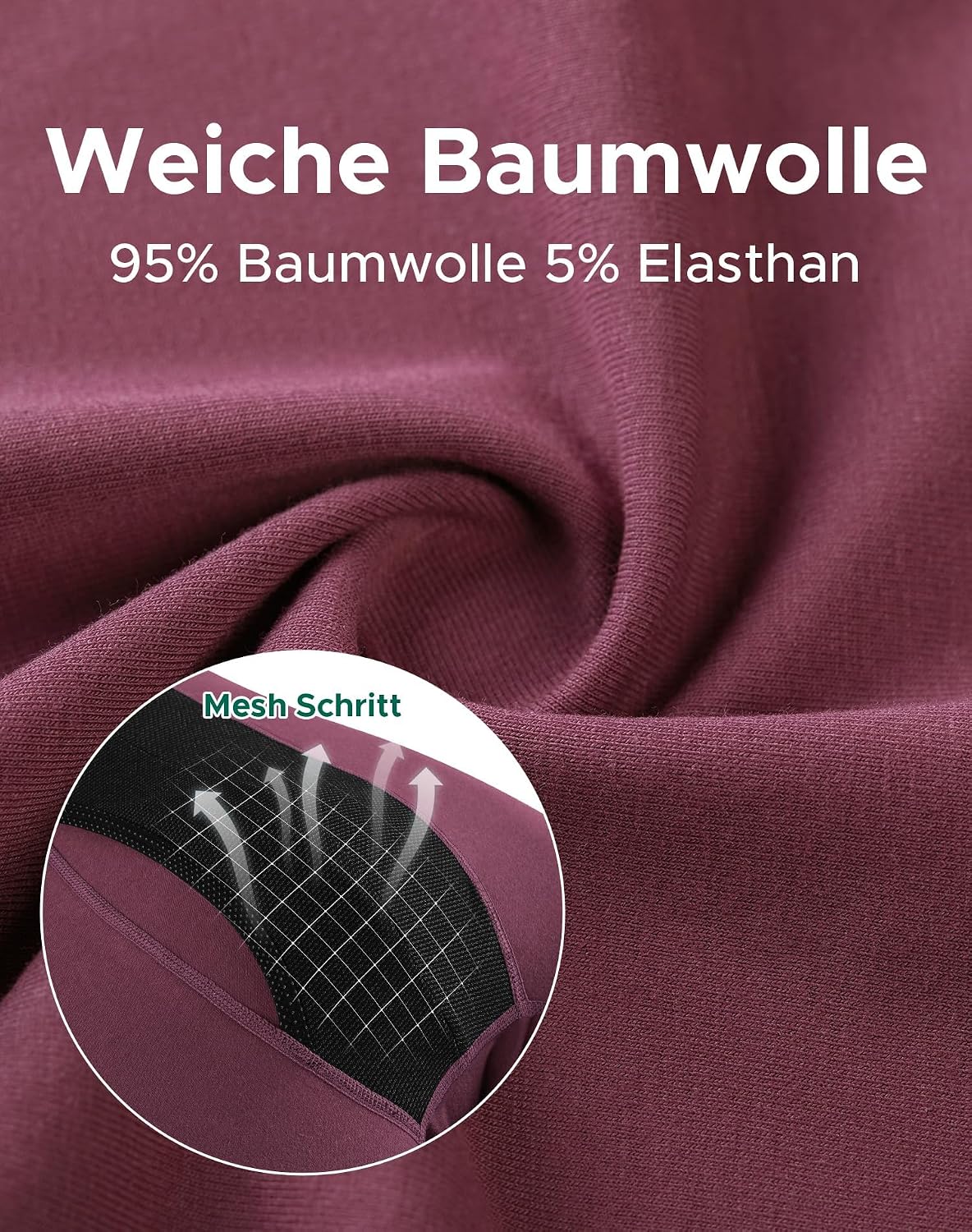 Detalle de INNERSY Boxershorts Herren Große Größen XL–6XL, 4er Pack aus Baumwolle mit Eingriff