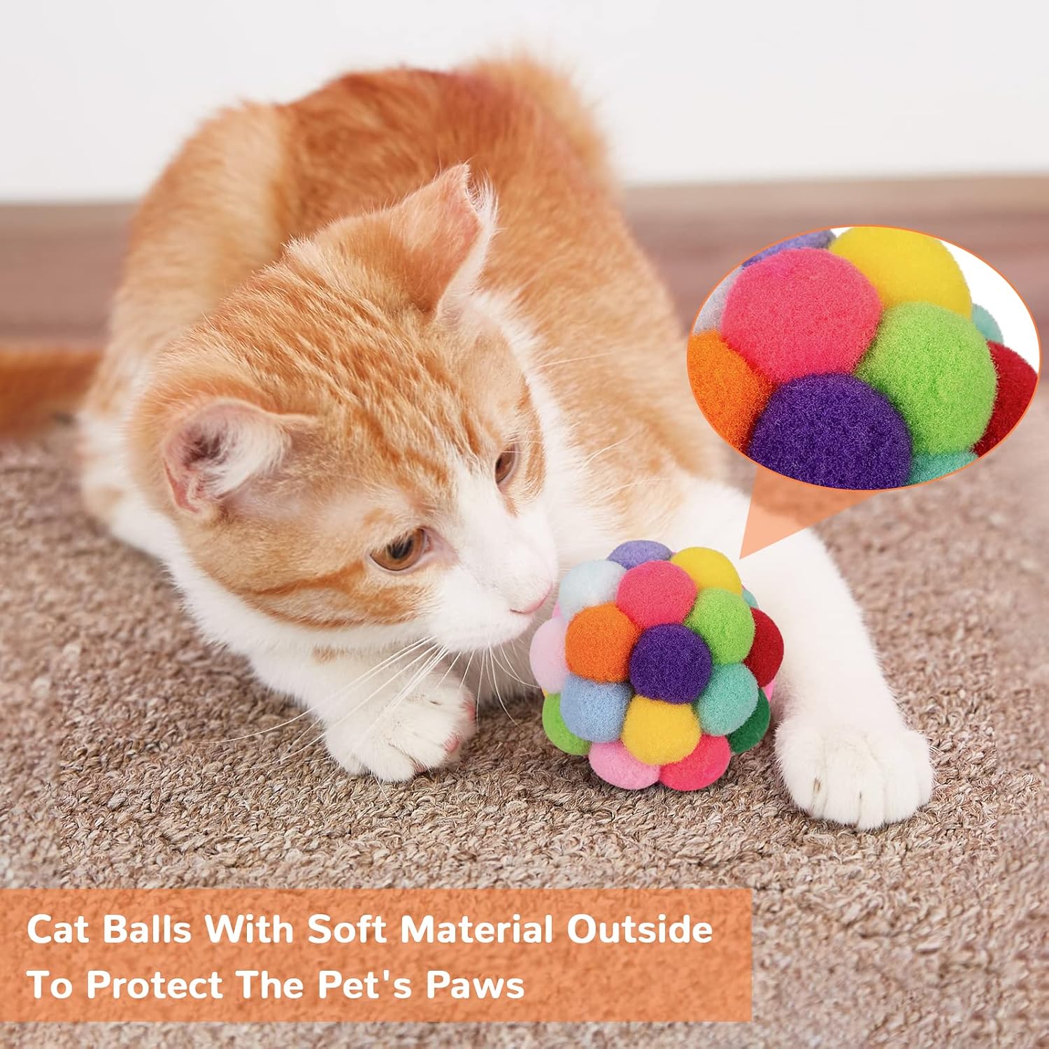 Detalle 2 de Cat Toy Balls, 6-Piece Pack