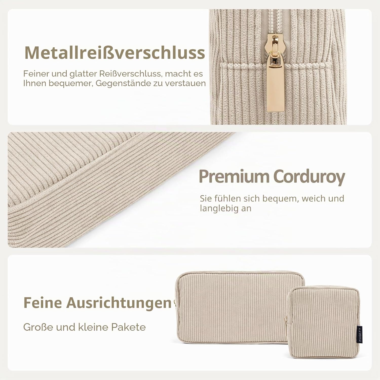 Detalle 2 de MAGEFY Kosmetiktasche Set 2 Stück
