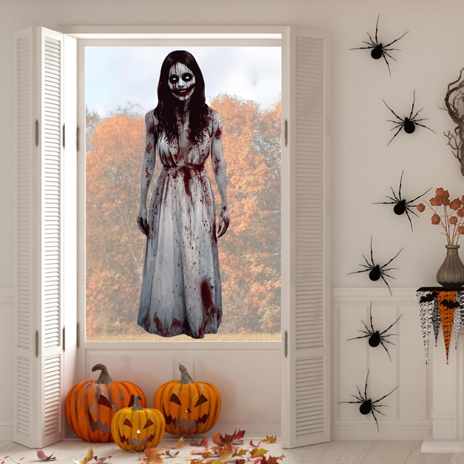 Thumbnail 6 de HLNIUC Halloween wall decal, 39 x 14 in