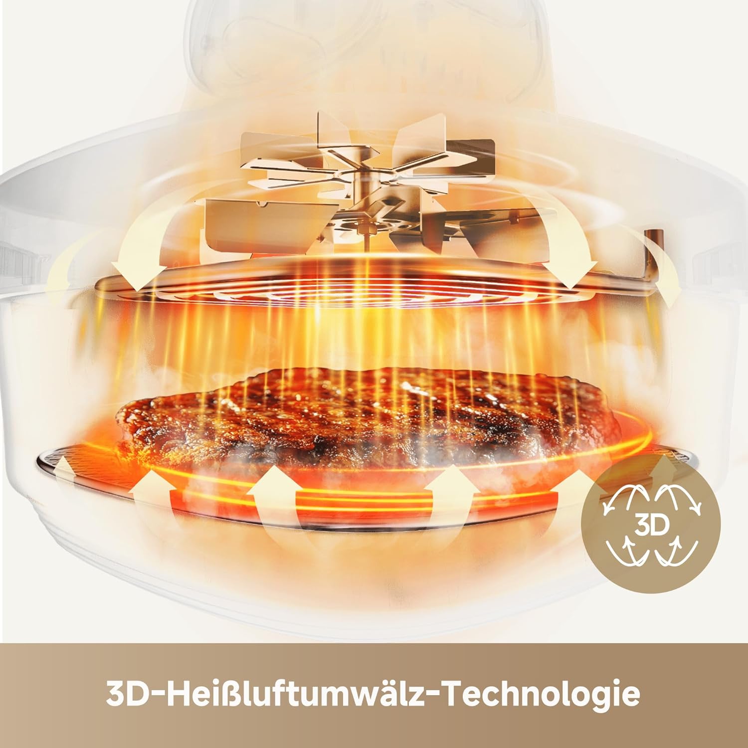 Thumbnail 5 de dreame Tasti AirFryer 5-in-1 tragbare Glas-Heißluftfritteuse mit 2 Behältern (2,5 L + 4,5 L)