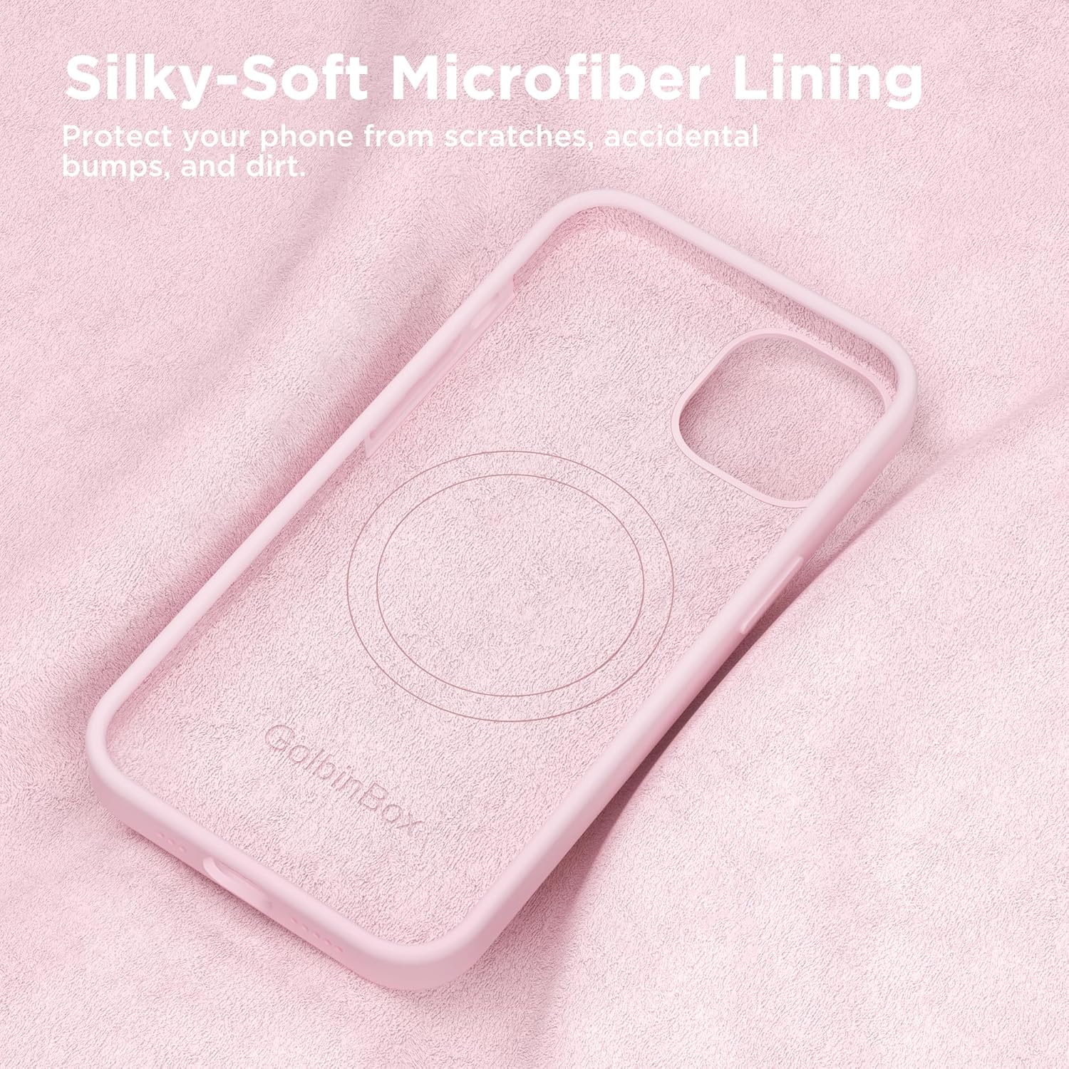 Thumbnail 5 de GolbinBox Magnetic Case for iPhone 13/14 (6.1") Chalk Pink with MagSafe