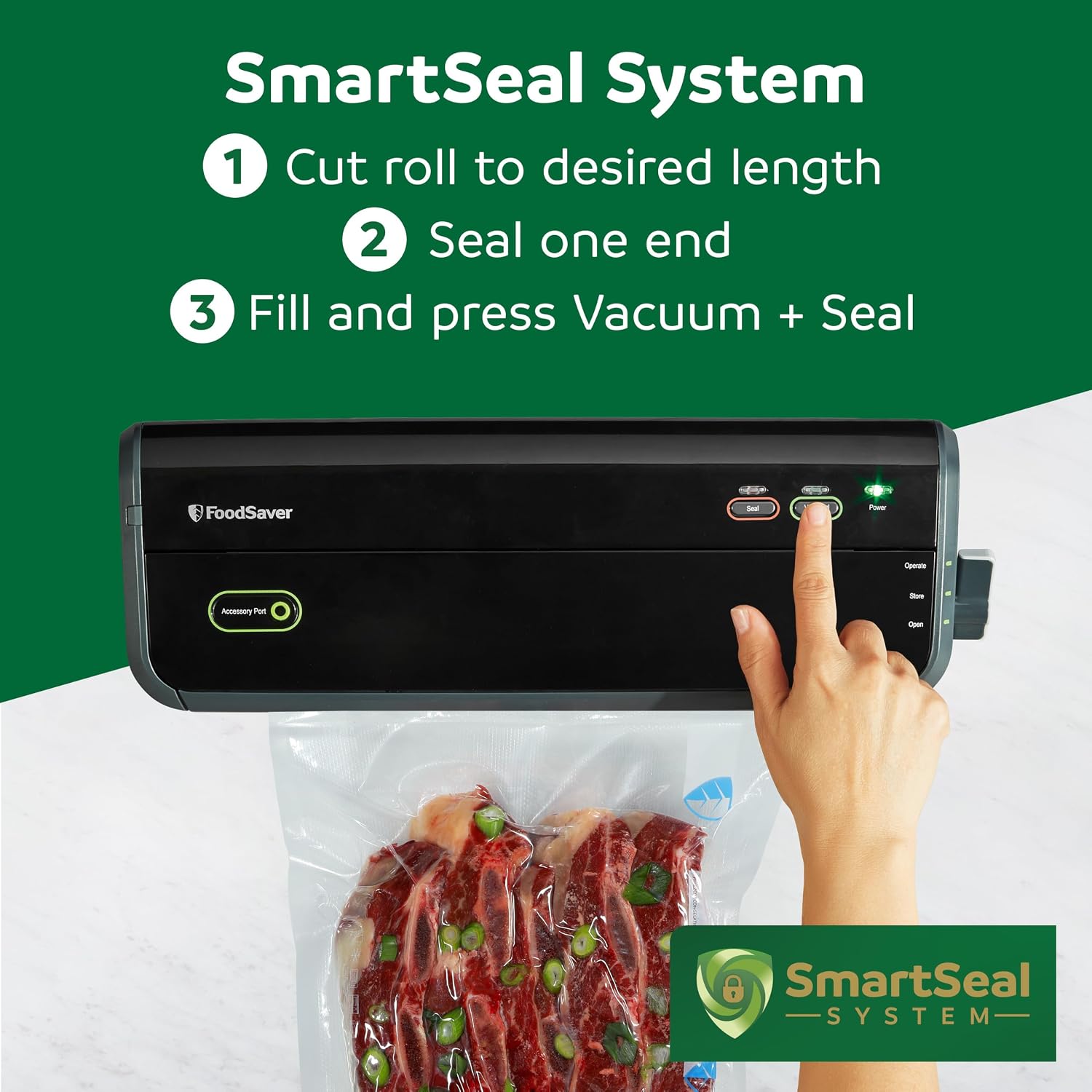Detalle 2 de FoodSaver 2231952 Vacuum Sealer Rolls, 11 in x 16.25 ft, 4-Pack, BPA-Free