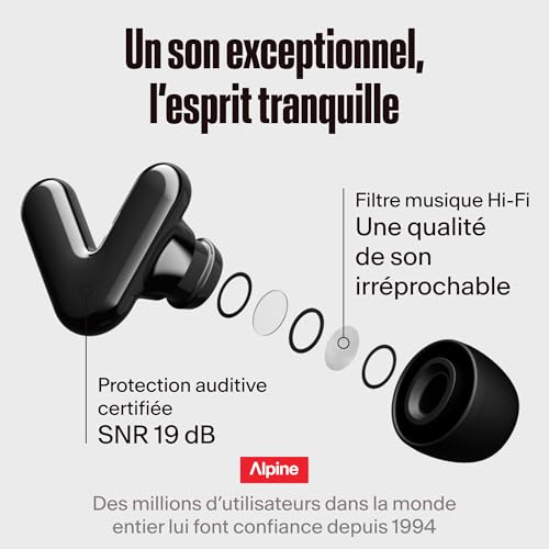 Thumbnail 3 de Alpine Tune Bouchons d'Oreilles Concerts Musique Hi-Fi 19dB