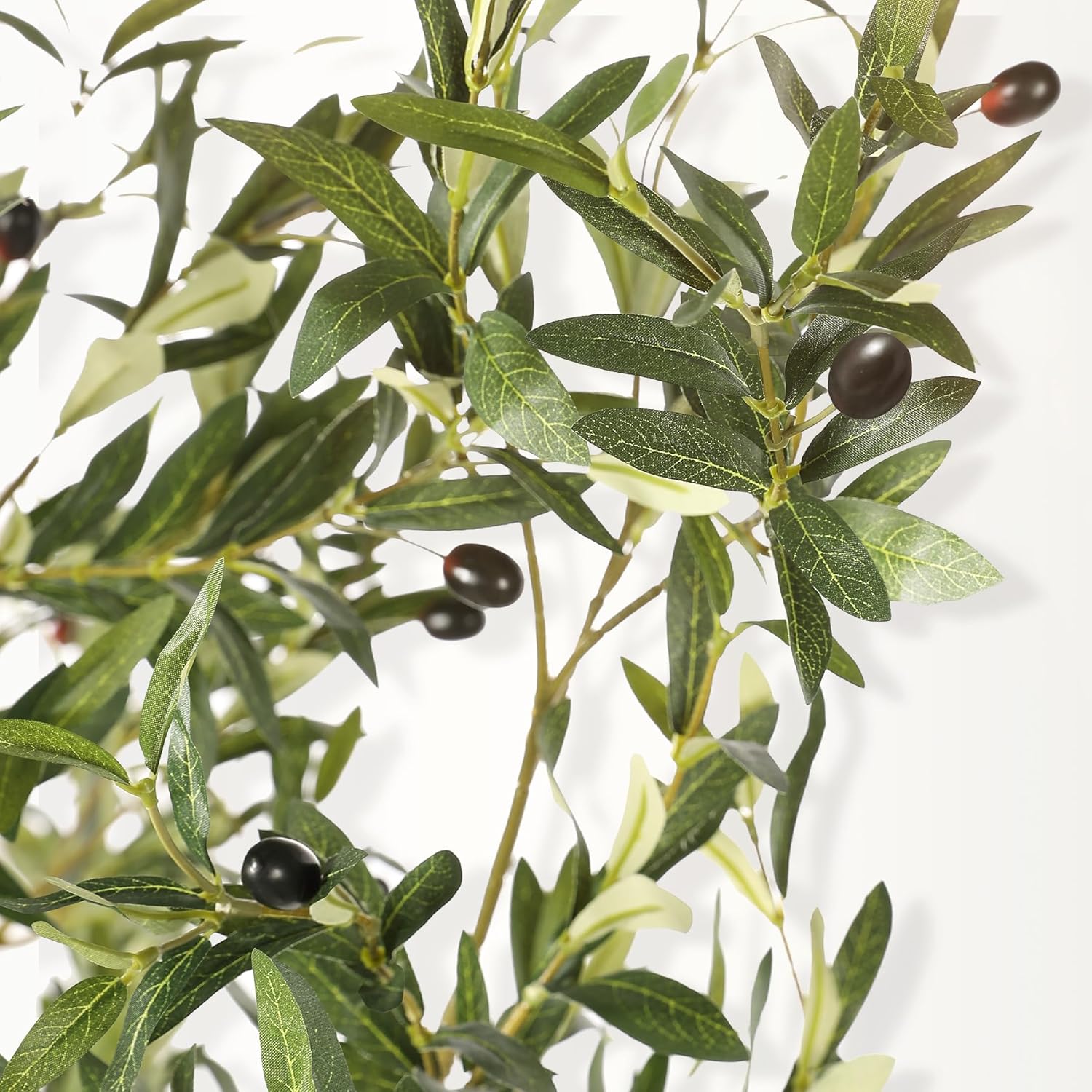 Detalle de LYERSE Olive Tree 6ft: Realistic Indoor Artificial Olive Tree for Home, Office, and Living Spaces