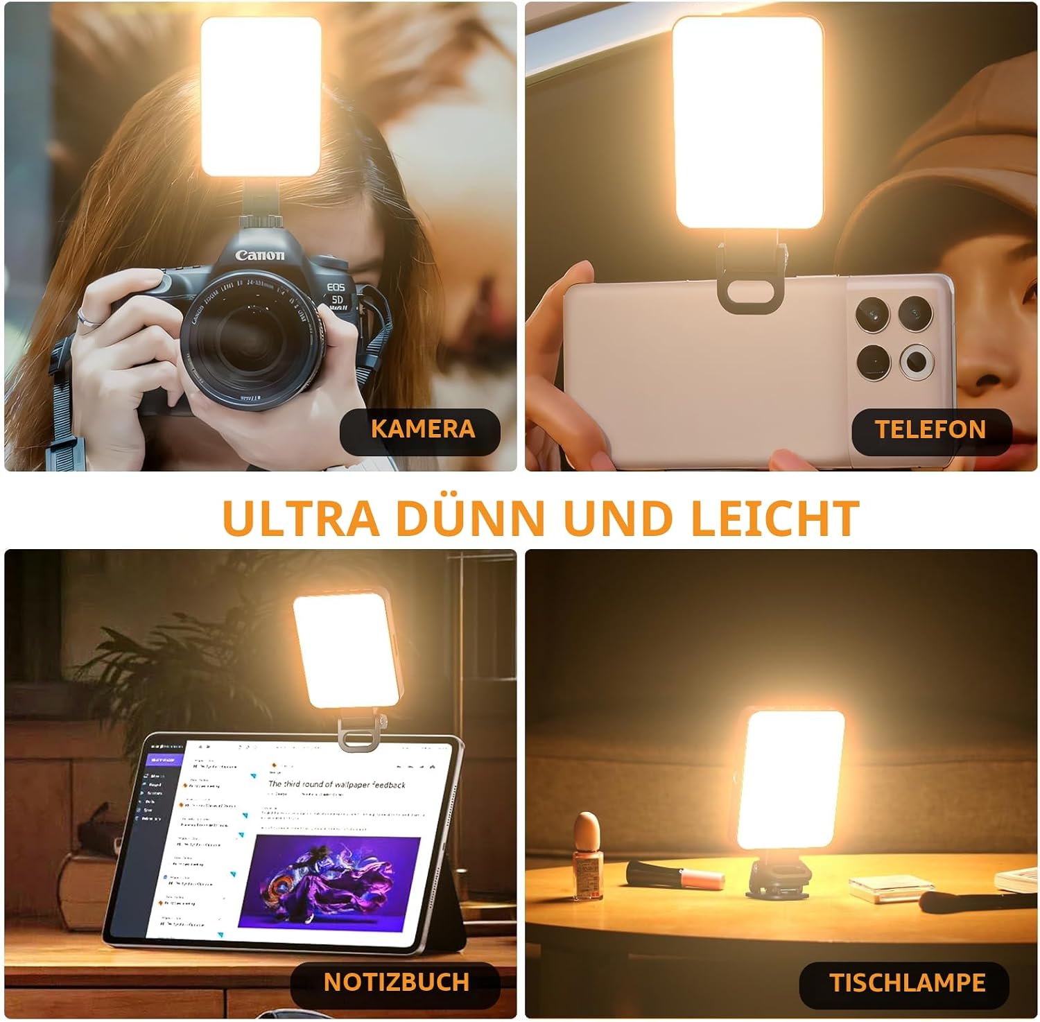 Thumbnail 6 de Magnetic Selfie Licht 128 LED, 3000–6500K Fotolicht
