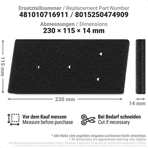 Thumbnail 4 de 2 X Filtre pour Séche-Linge Siegvoll pour Whirlpool/Bauknecht – Pack 2 filtres microporosité efficace