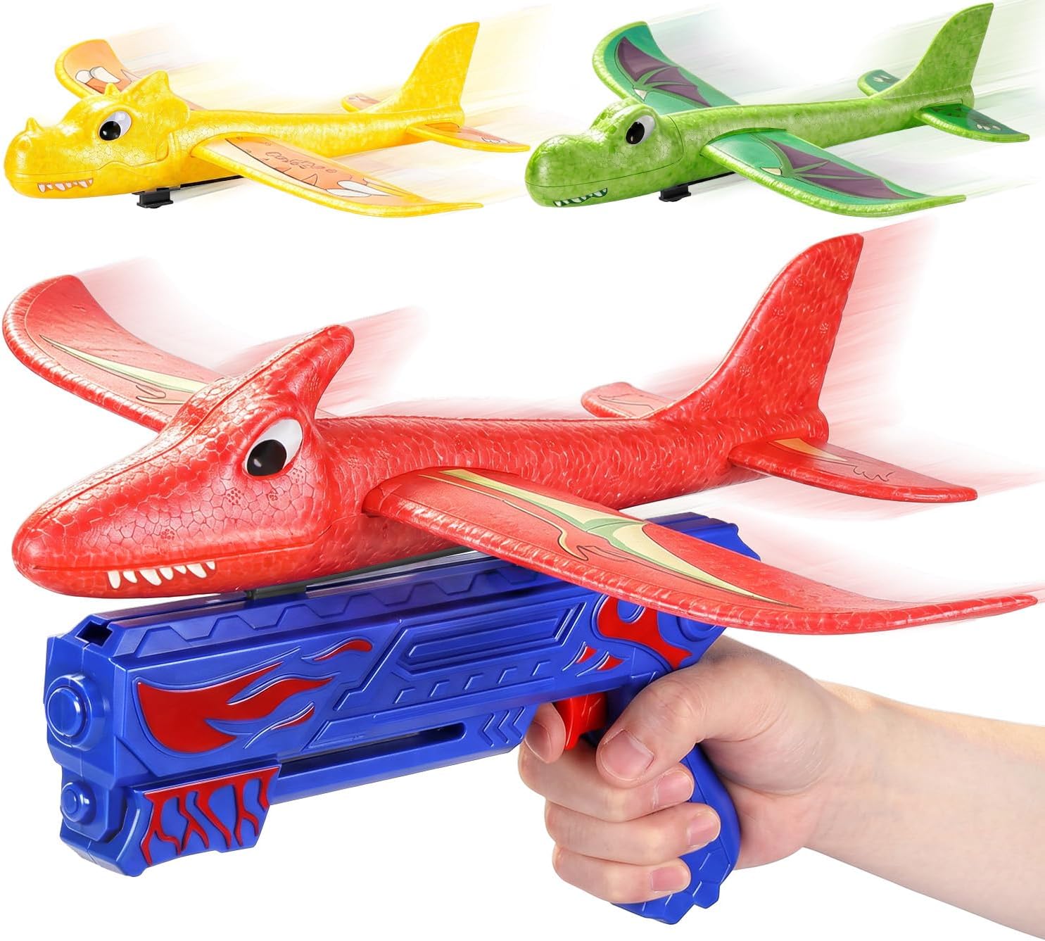 Detalle 2 de Winstico Airplane Launcher Toy with 3 Gliders