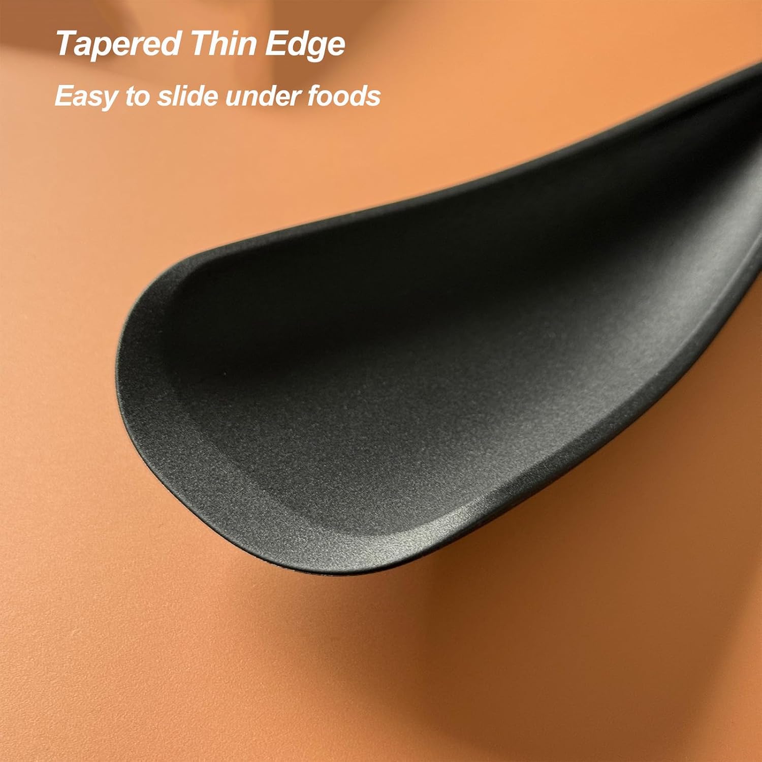 Detalle 2 de VOVOLY Silicone Cooking Spoon for Nonstick Cookware (2-Pack), Seamless Design, Heat-Resistant