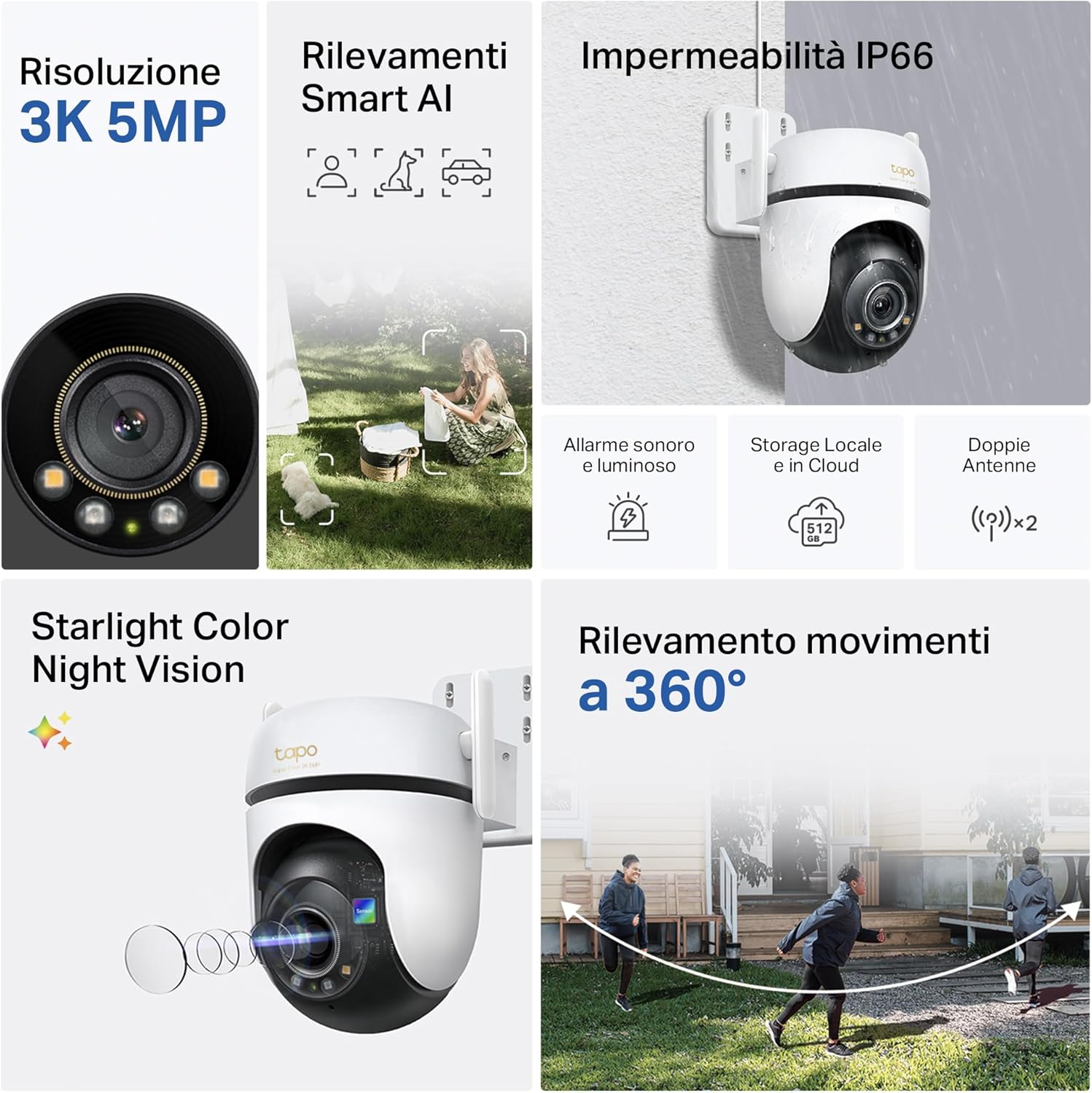 Thumbnail 4 de TP-Link Tapo C530WS Telecamera 5MP 3K per esterno