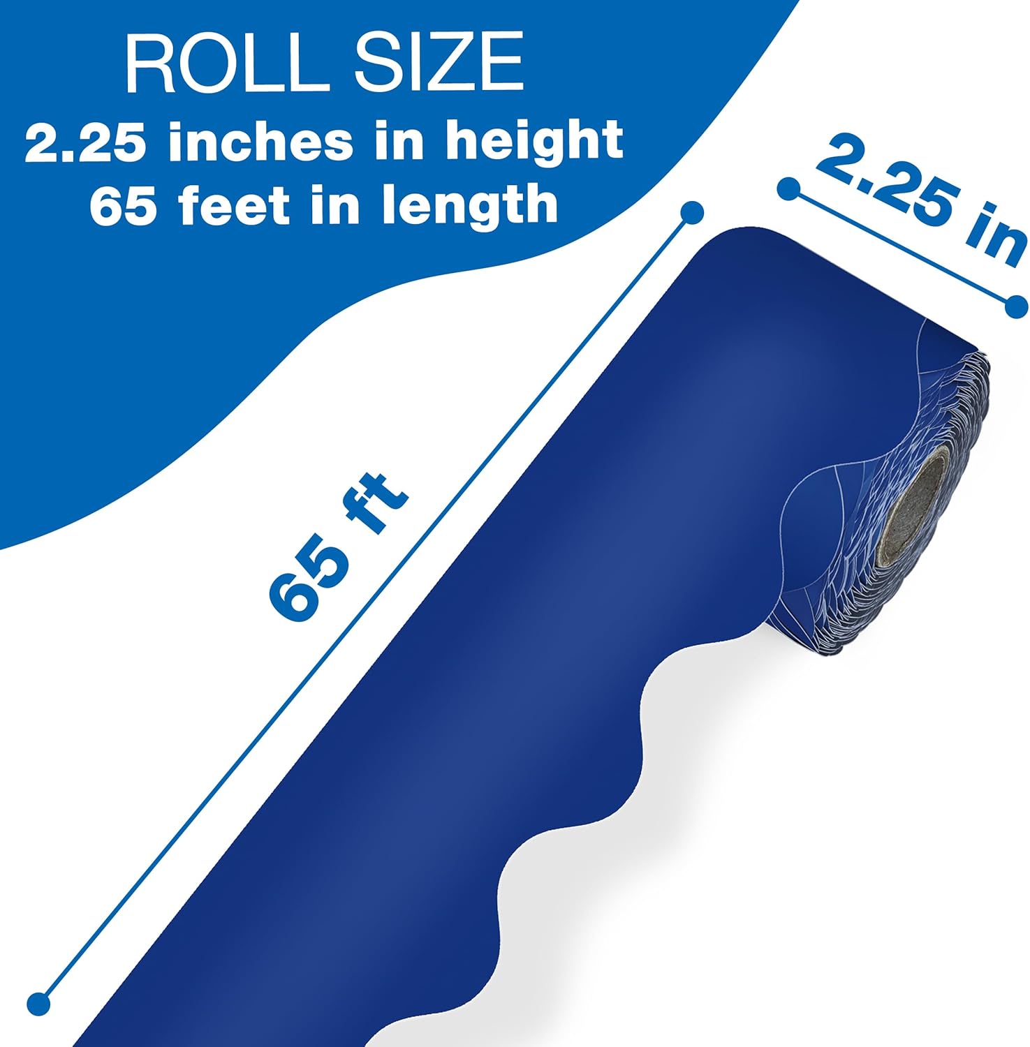 Thumbnail 1 de Carson Dellosa Navy Blue 65ft Scalloped Bulletin Board Border