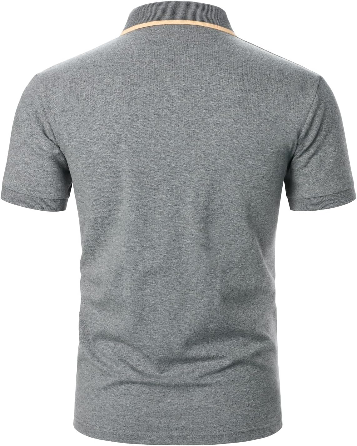 Thumbnail 2 de AIOIDI Baumwolle Herren Streifen Kurzarm Poloshirt – klassisch, mit echter Tasche