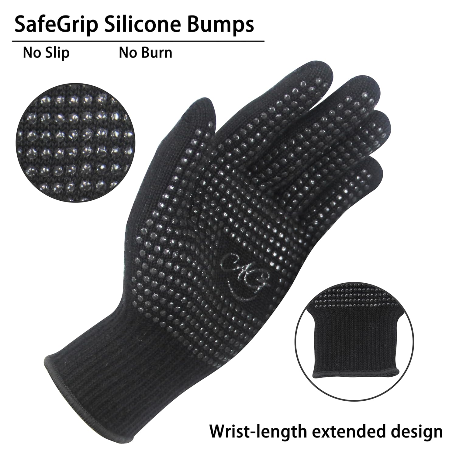 Thumbnail 3 de ANGENIL Heat Resistant Gloves for Hair Straighteners (2 Pack) – Silicone Anti-Slip Heat Protection Gloves