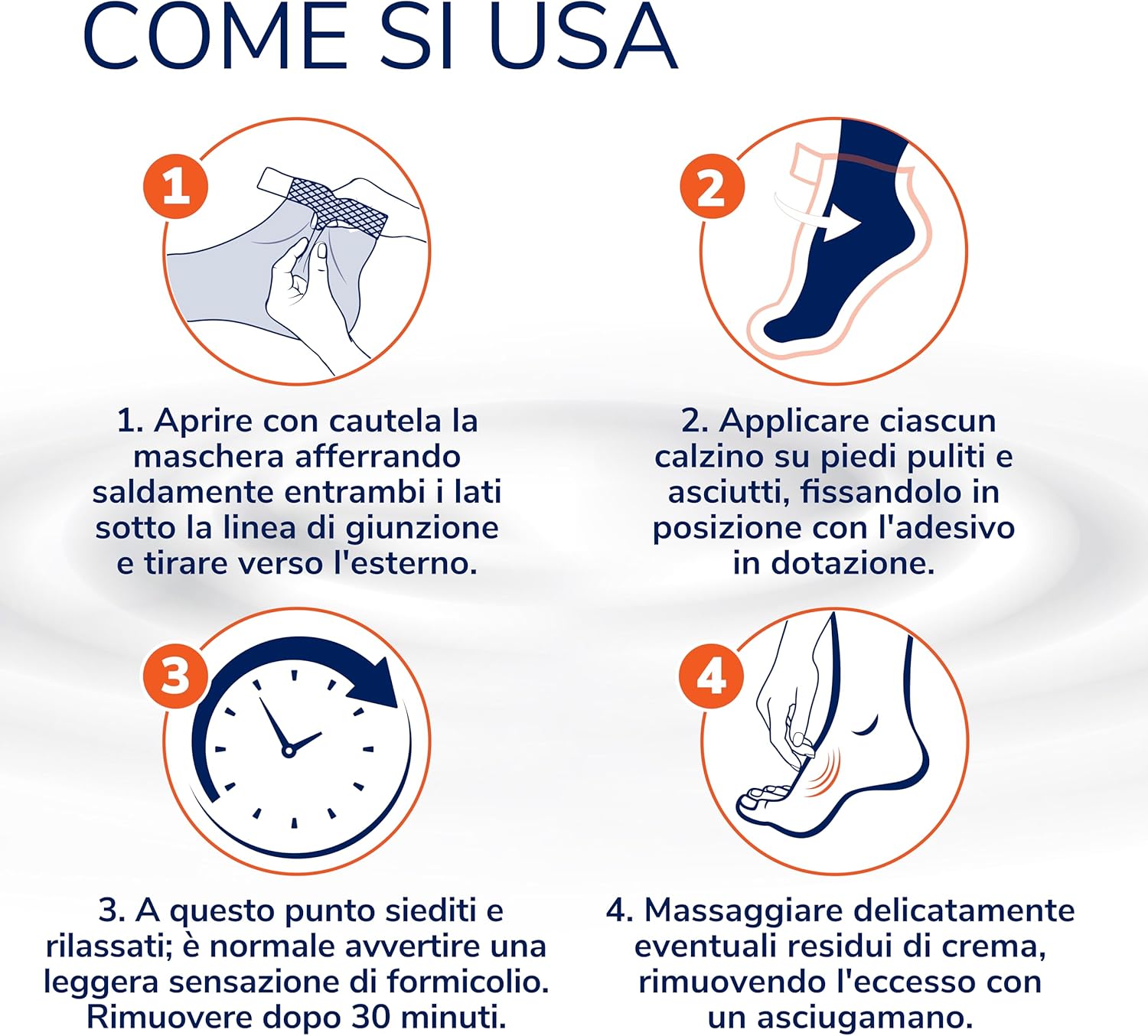 Detalle 2 de Dr. Scholl's Maschera Piedi Lenitiva e Rivitalizzante – sollievo rapido per piedi stanchi