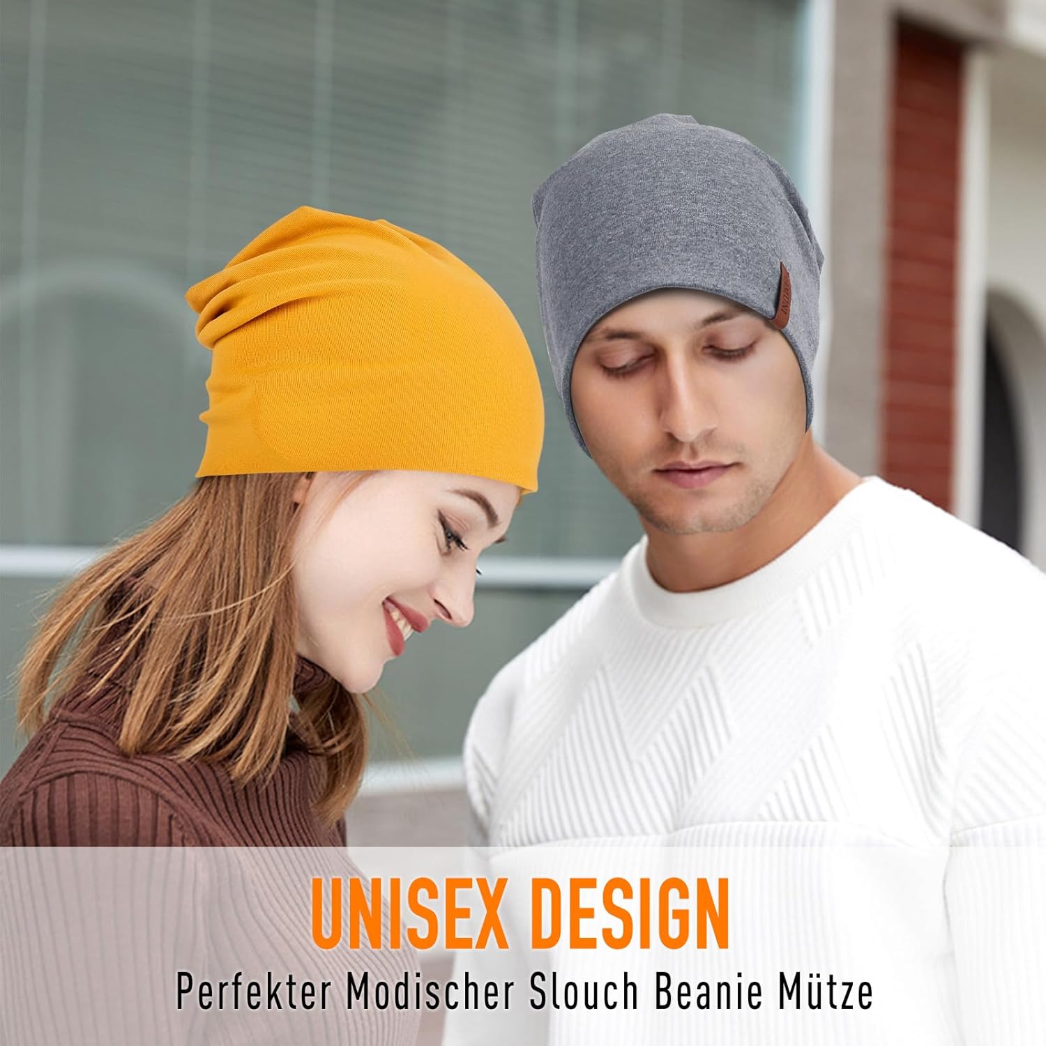 Thumbnail 6 de Slouch Beanie Mütze Baumwolle 29 cm