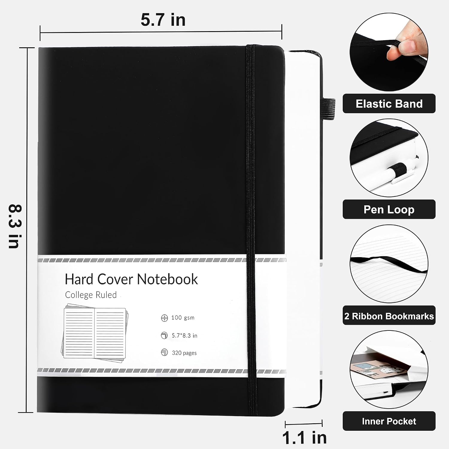 Detalle de CAGIE Journal Notebook, A5