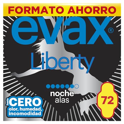 Evax Liberty Noche: Compresas con Alas 72 unidades