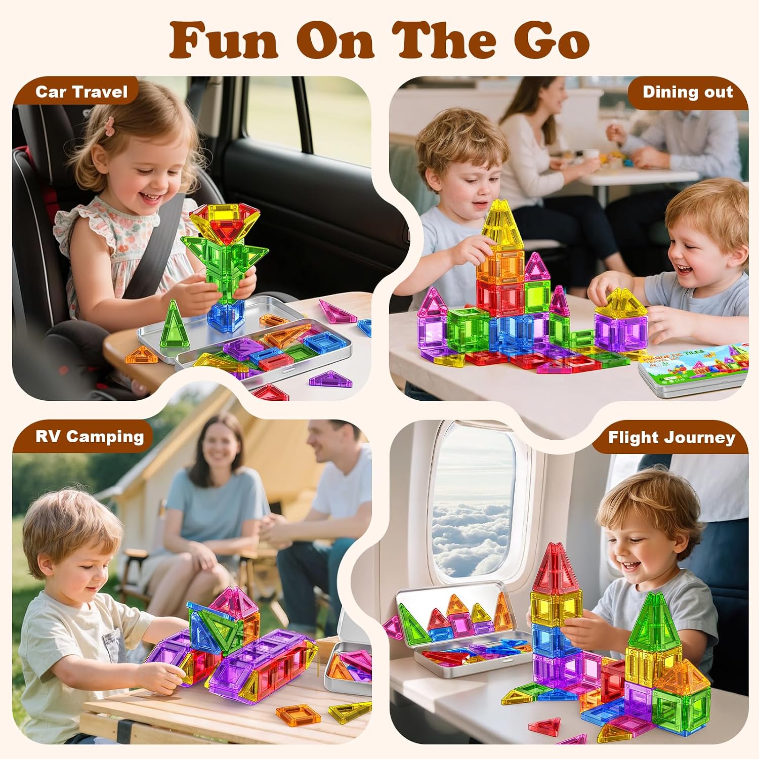 Detalle 2 de Mini Magnetic Tiles 42PCS travel set