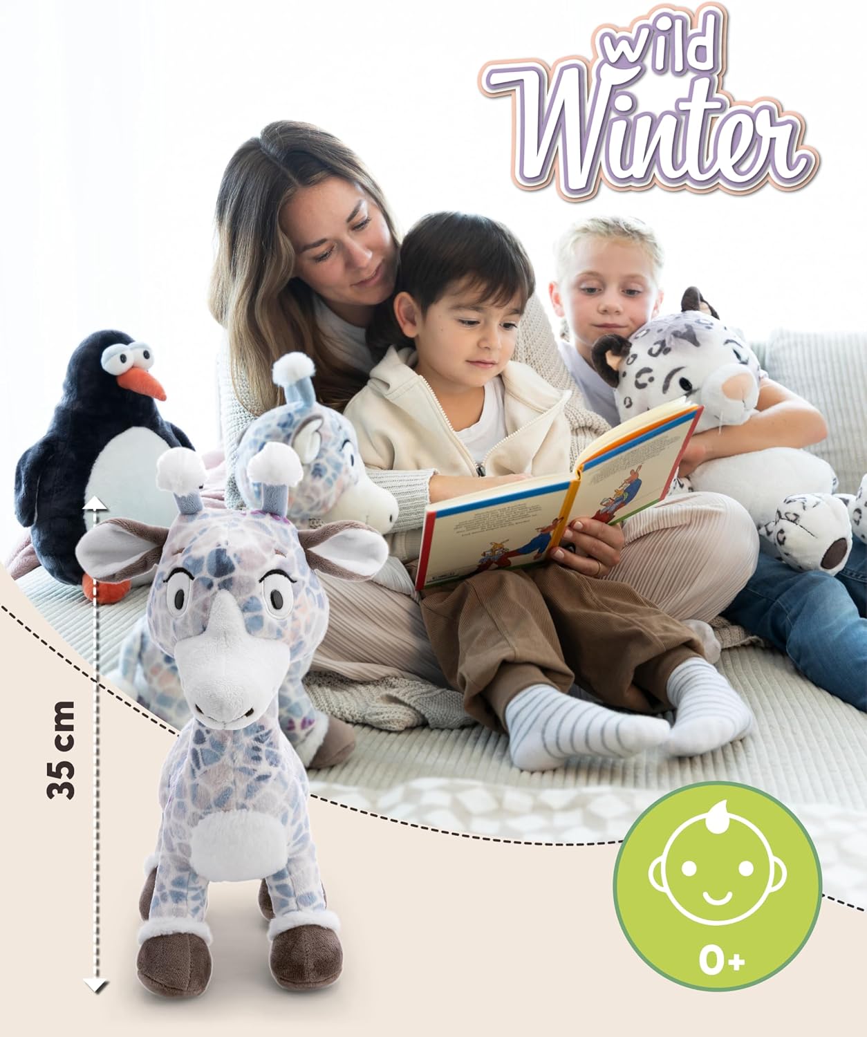 Detalle 2 de NICI Kuscheltier Giraffe Winny Winterfur 35cm