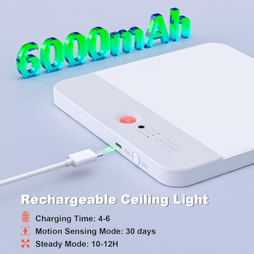Thumbnail 4 de GCCATE Motion Sensor Rechargeable LED Ceiling Light (7.3 in)