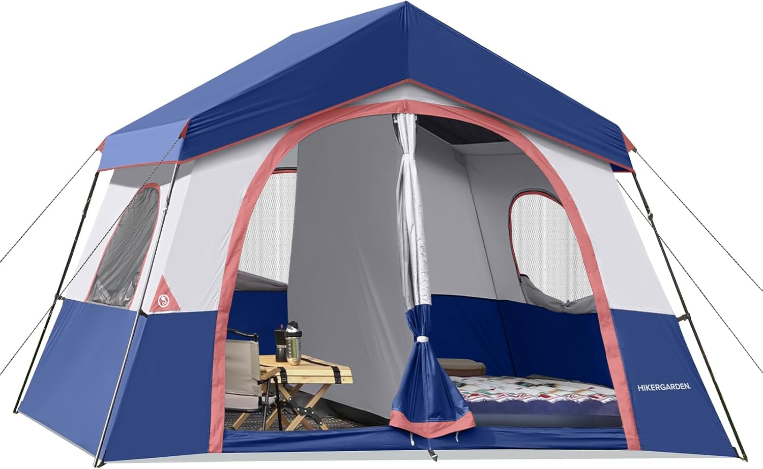 Thumbnail 6 de HIKERGARDEN Campingzelt für 5–8 Personen – Robustem Familien-Kabinenzelt für Outdoor-Cans