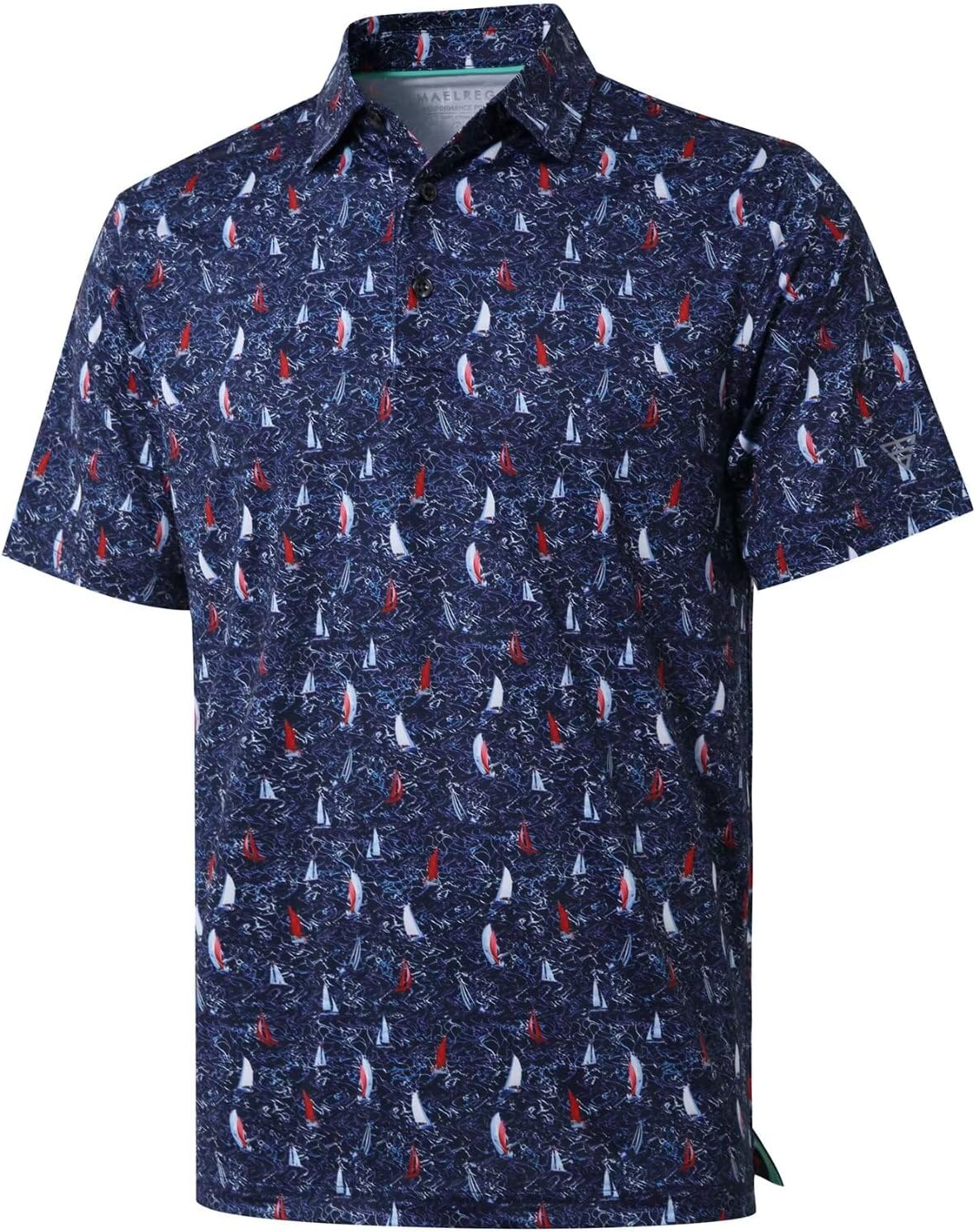 Thumbnail 6 de Golf Shirts for Men Dry Fit Short Sleeve Print Performance Moisture Wicking Polo Shirt