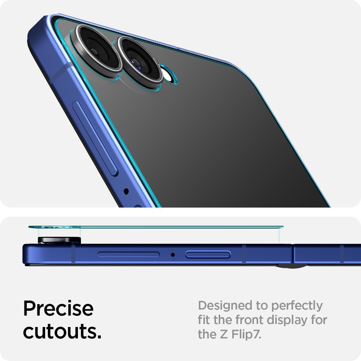 Thumbnail 5 de Spigen Glas.tR EZ Fit verre trempé pour Samsung Galaxy Z Flip7 (2 pièces) – dureté 9H, kit d’installation inclus