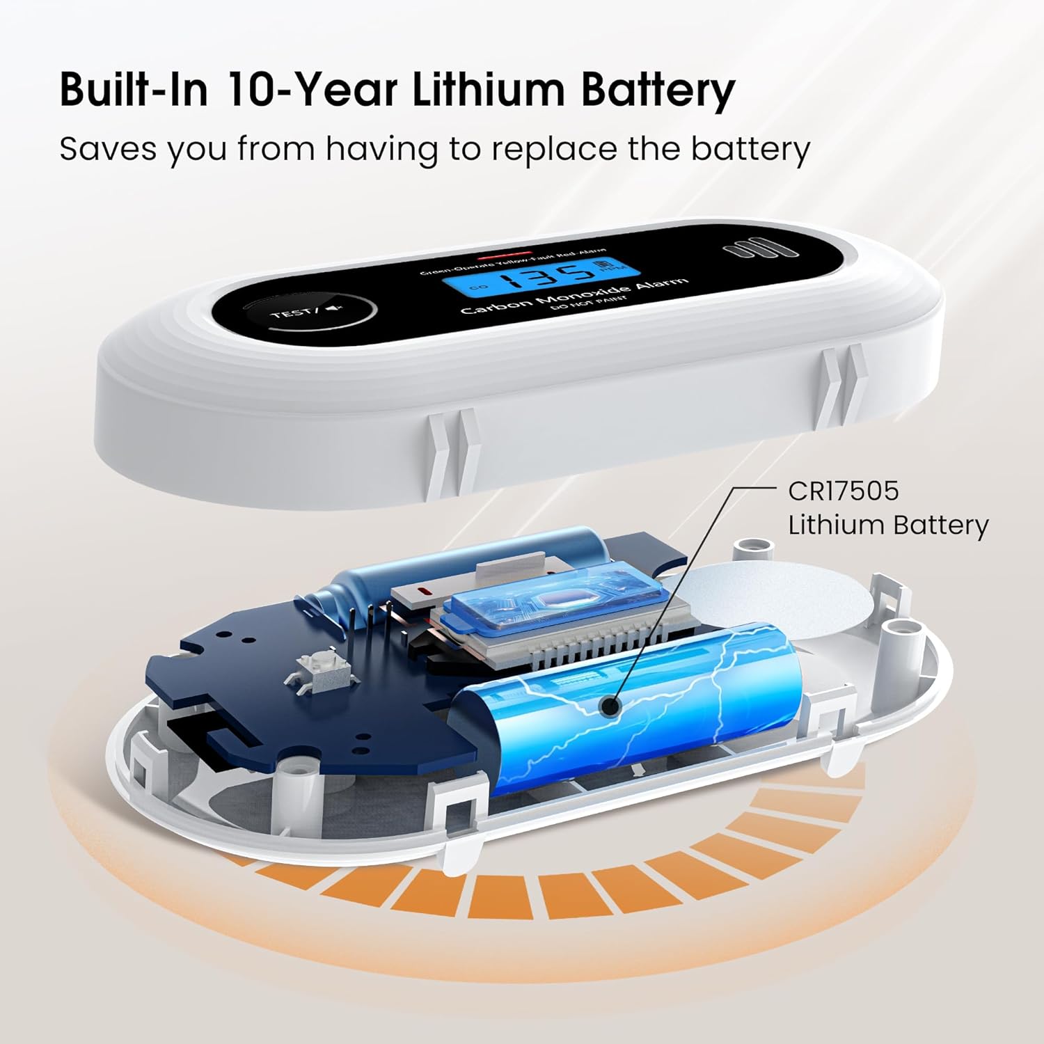 Thumbnail 3 de KARUOTOP Carbon Monoxide Detector 2 Pack with 10-Year Battery, Digital LCD Display & EN 50291 Standard