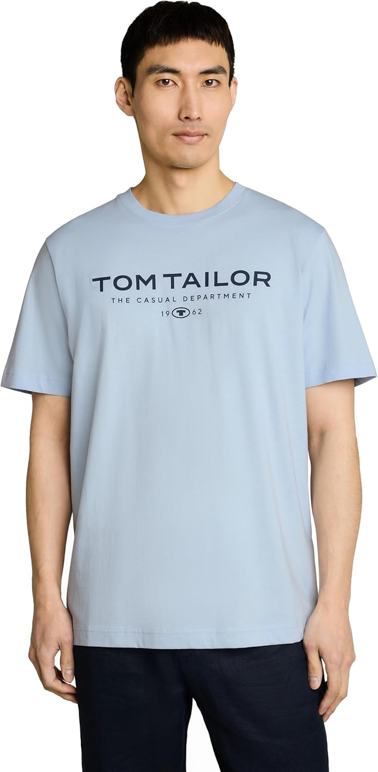 Thumbnail 6 de Tom Tailor Herren T-Shirt aus Baumwolle mit Logo-Print – zuverlässiges Basics-T-Shirt