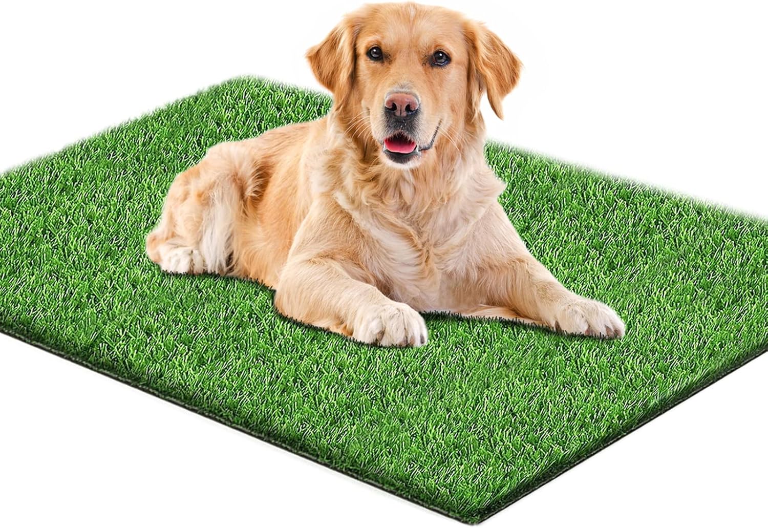 Detalle de SSRRIVER 80×130 cm Hundeklo aus Kunstrasen – Ersatzrasen & Trainingsmatte für Balkon und Wohnung