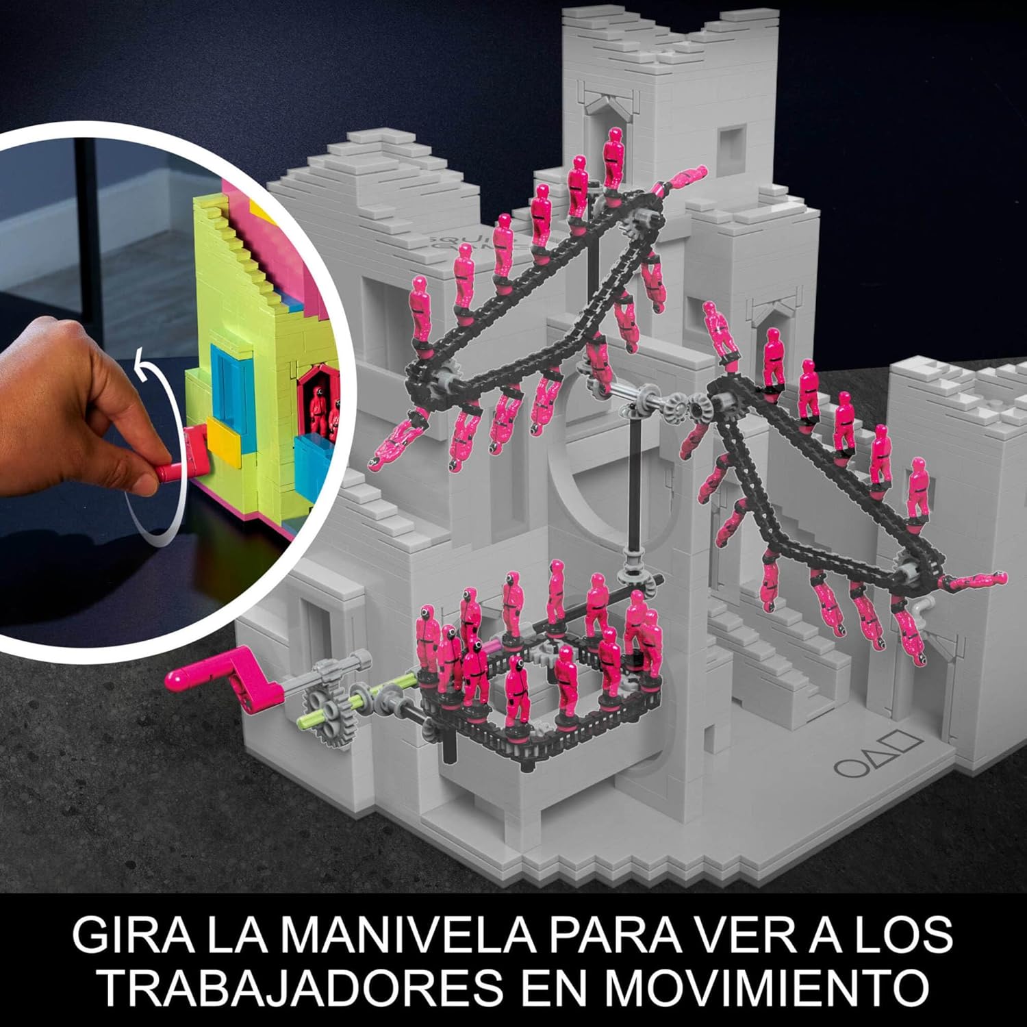 Detalle 2 de Mega Squid Game La Escalera - Figura de Acción 1707 Piezas