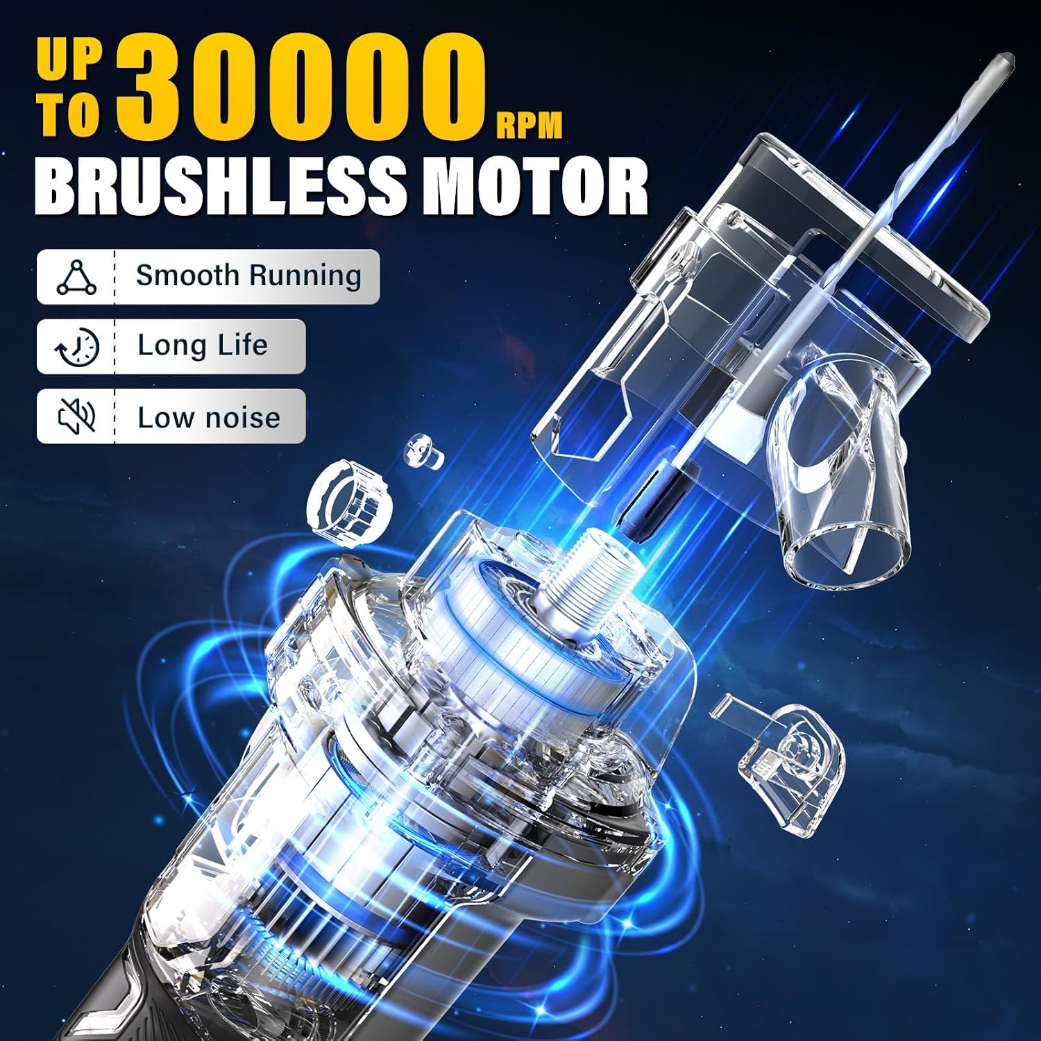 Detalle 2 de VERVEWAVE WT6700-12 Cordless Drywall Cut-Out Tool, 30,000 RPM Brushless Motor