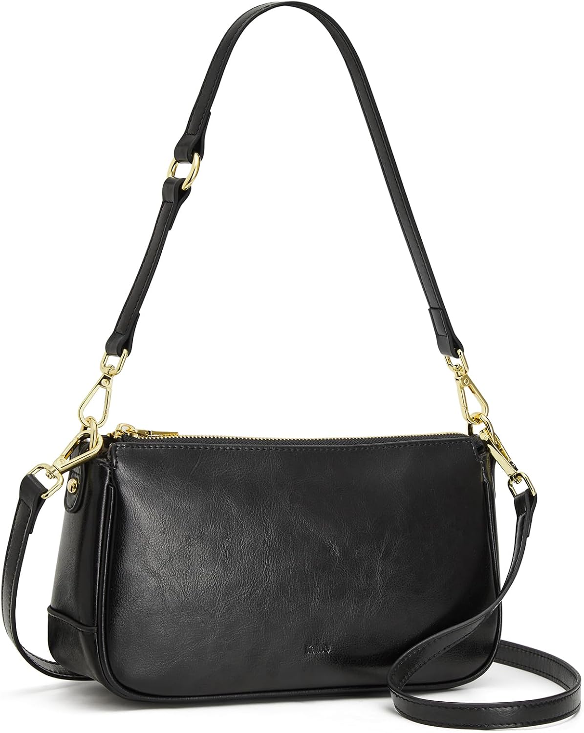 Detalle de Kattee Sac à bandoulière en cuir pour femme – petit sac clair avec bandoulière amovible