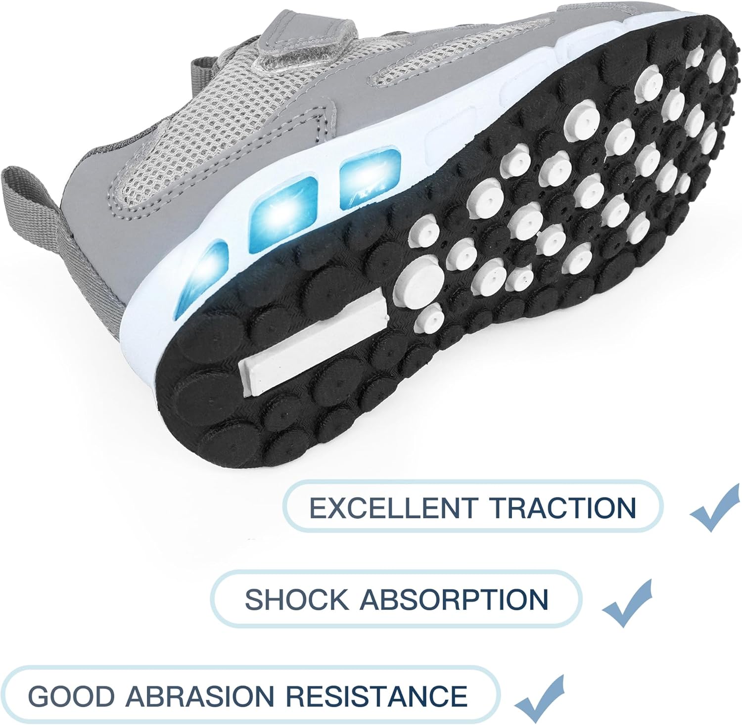 Thumbnail 3 de YESKIS Toddler Light Up Shoes: Breathable Mesh, No-Tie Closure, Safe Non-Slip Sole