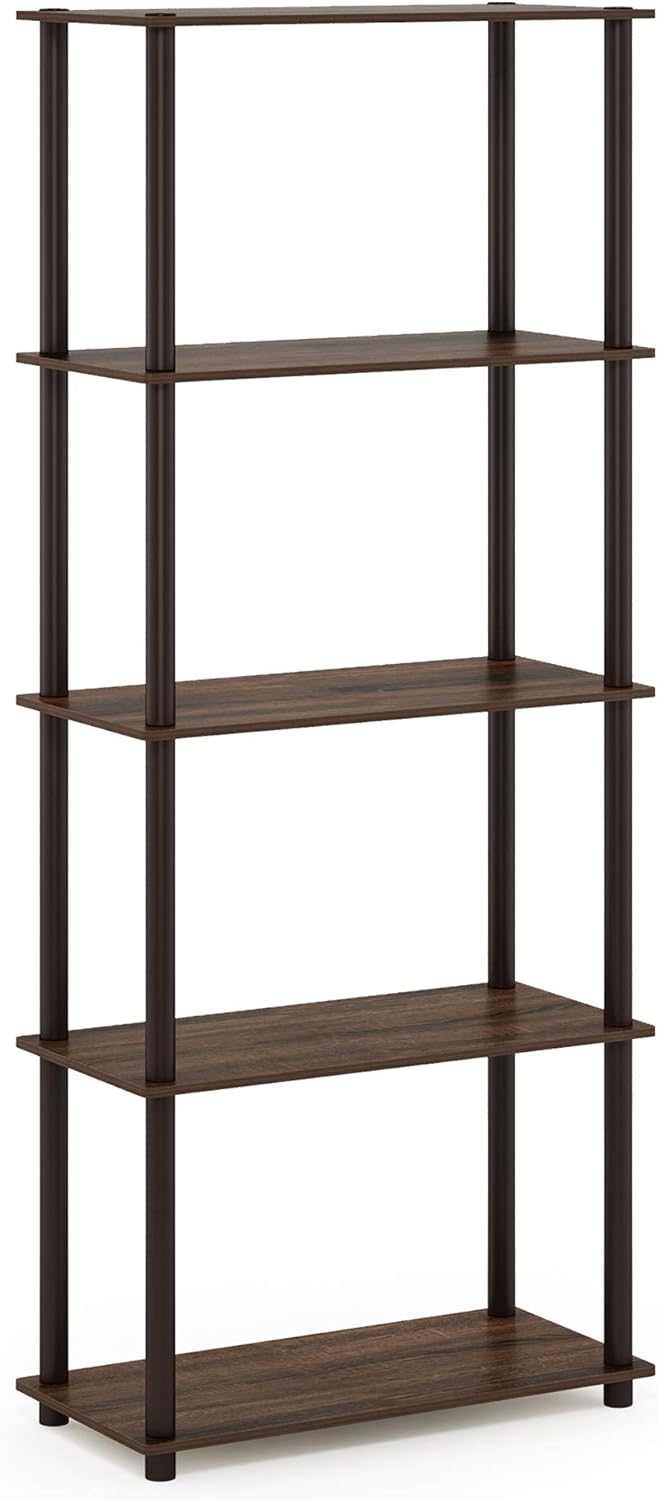 Thumbnail 6 de Furinno Besi: scaffale multiuso industriale a 4 livelli in metallo e rovere finlandese