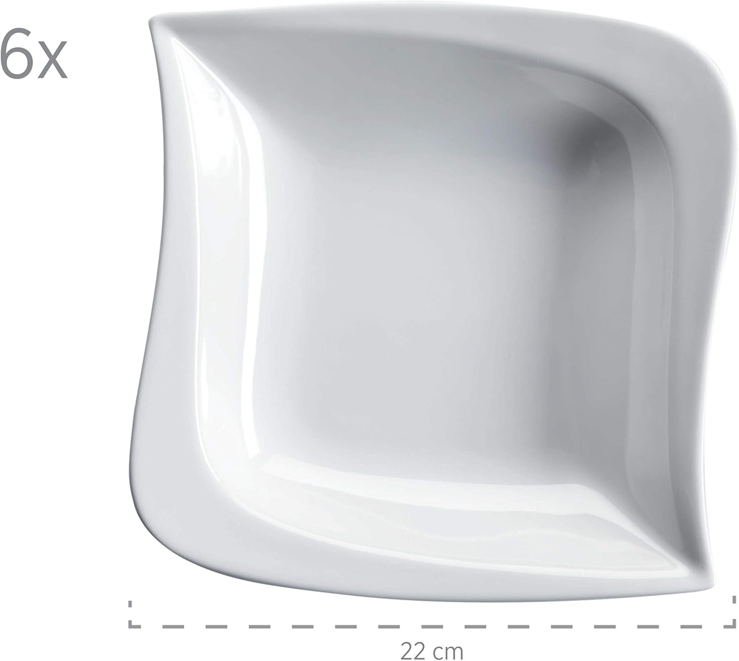 Detalle 2 de MÄSER La Musica – porcelanowy serwis obiadowy, biały, 30 elementów dla 6 osób