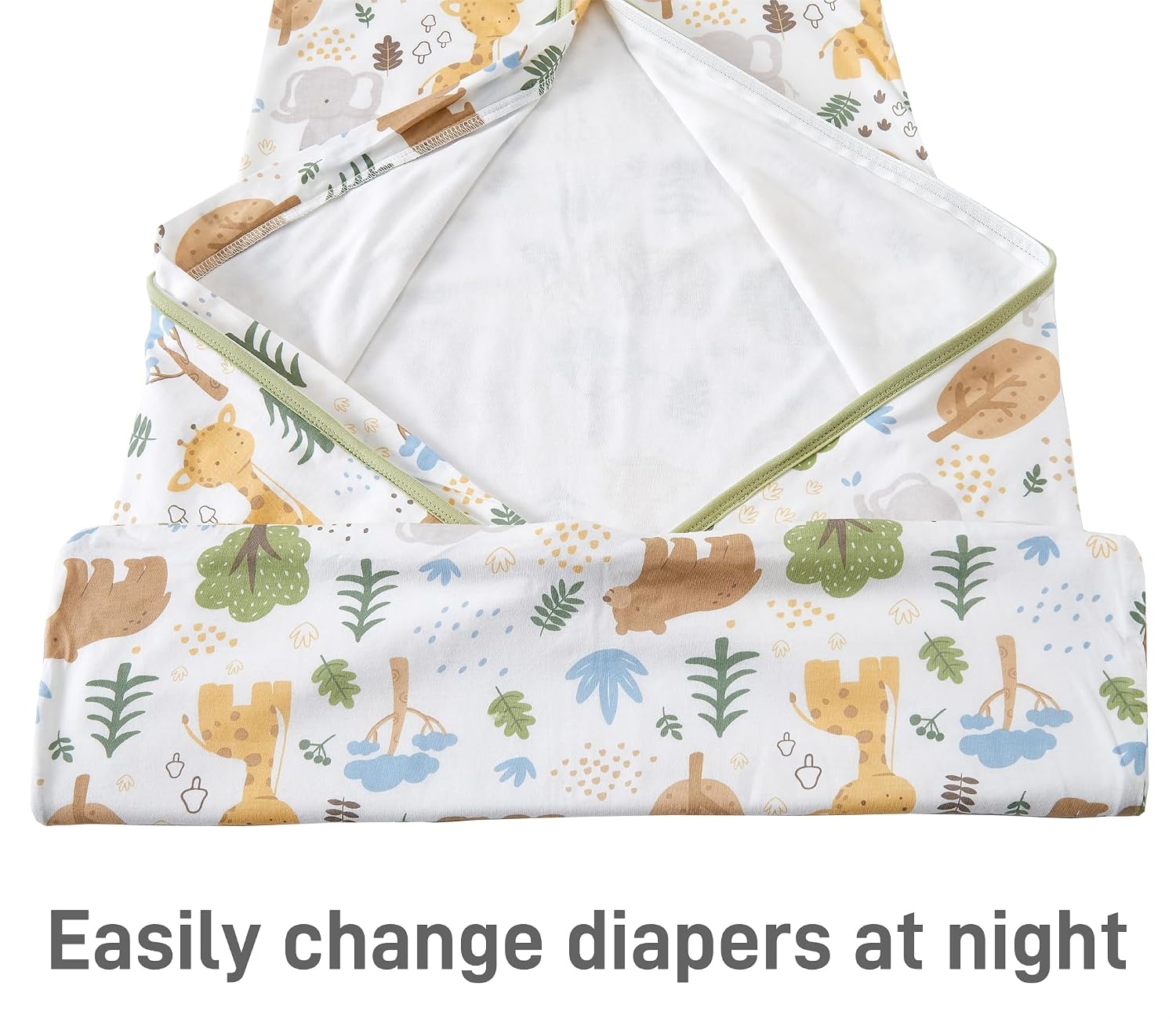 Detalle 2 de Chilsuessy Schlafsack 1 Tog – Ganzjahres Baby Schlafsack aus 100% Baumwolle, 110 cm, Giraffe Motiv