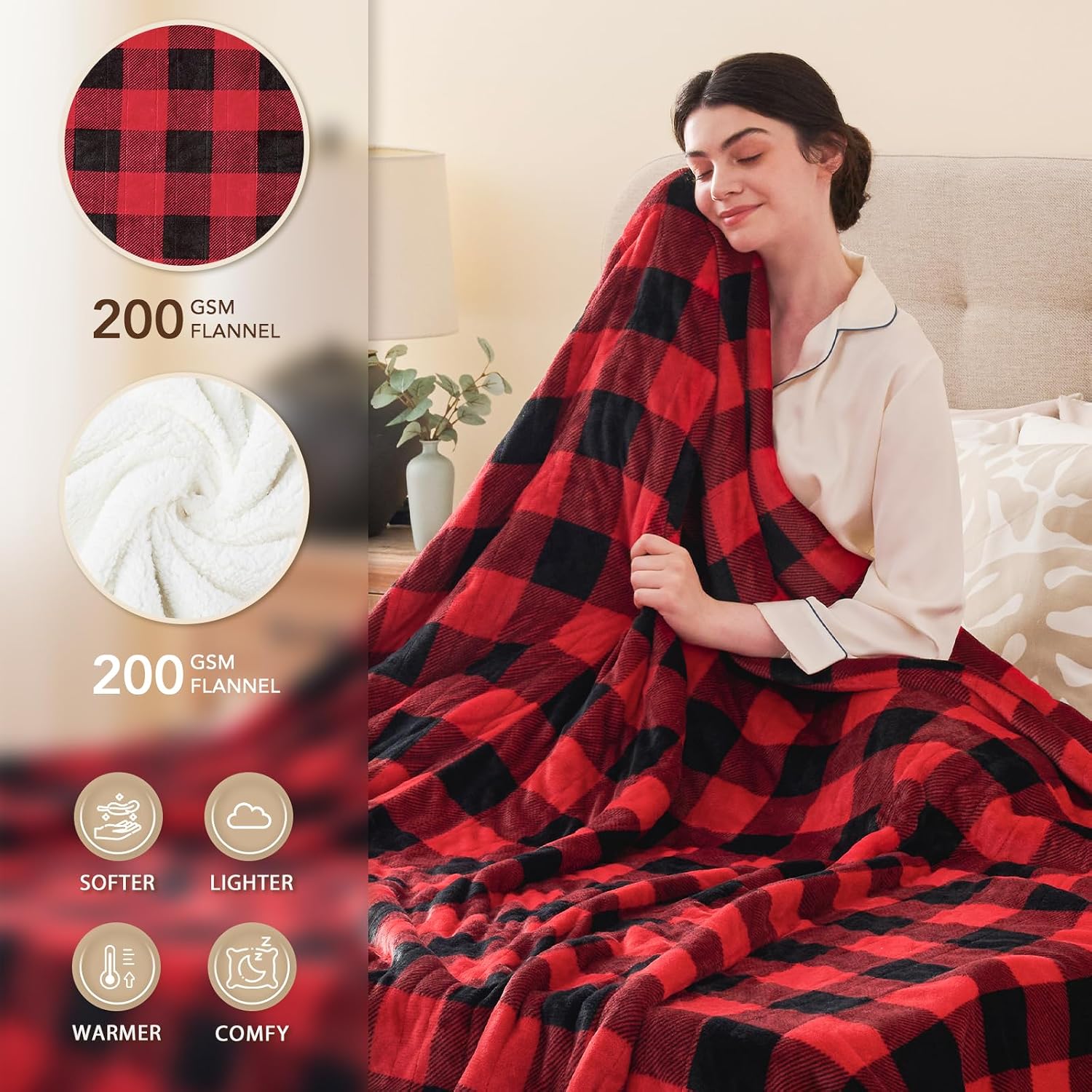 Detalle 2 de Homemate Heated Throw Blanket 50" ⚡
