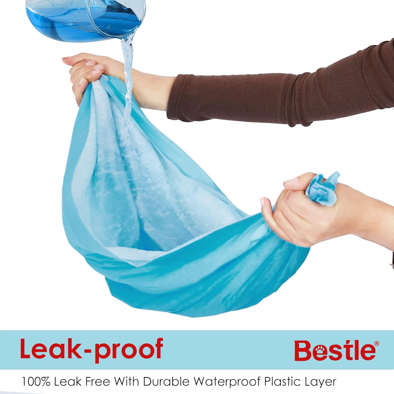 Detalle 2 de BESTLE Extra-Large Dog Potty Pads (28 x 34 in), 40 Leakproof Training Pads