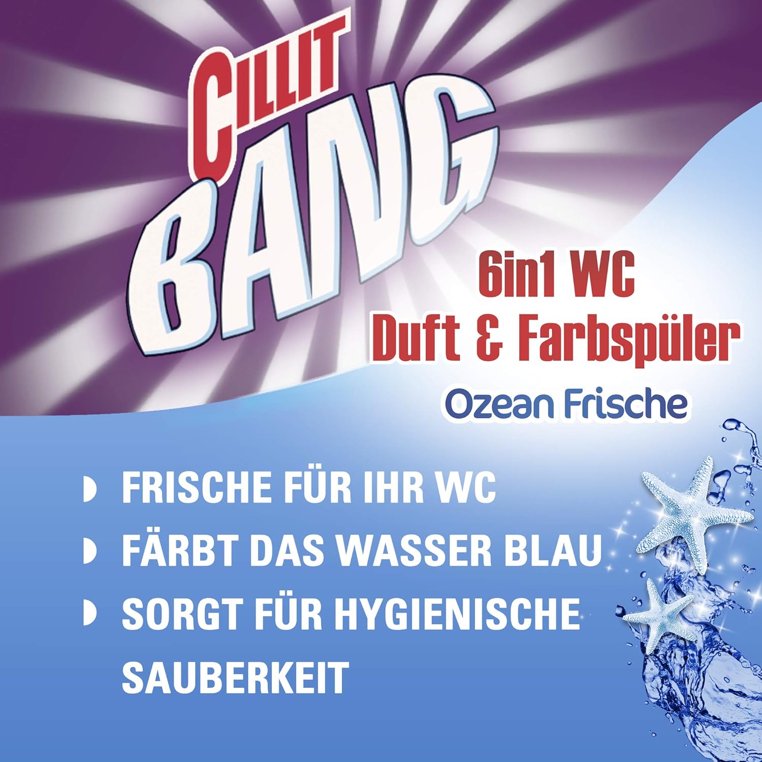 Thumbnail 2 de Cillit Bang Blue Wave 6 WC Blauspüler Duopack Ocean Frische 3er Pack