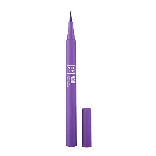 Detalle de 3INA The Color Pen Eyeliner 482, eyeliner violet, 10h